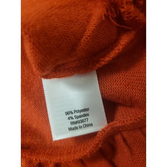 NEW Arizona Jean Co Jrs Size Small Super Soft Orange Long-Sleeve Shirt - Picture 4 of 7